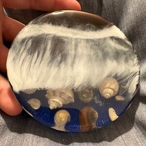 Ocean Wave Resin Art Coaster